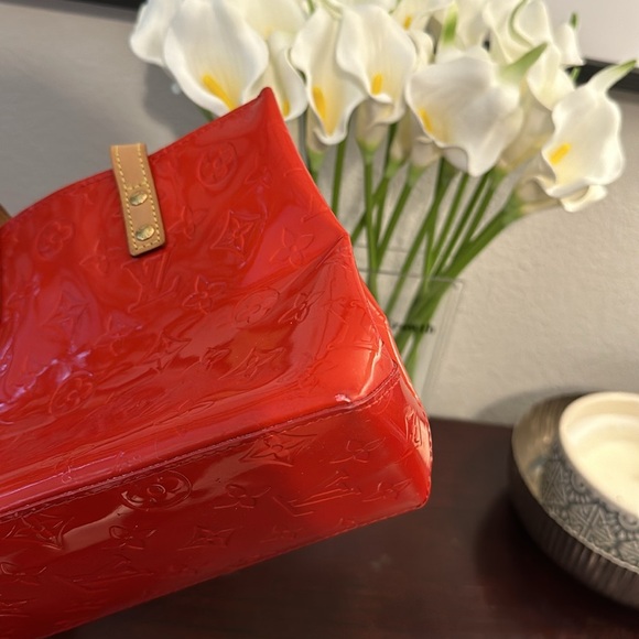 ❌SOLD❌ VINTAGE Louis Vuitton 2006 Monogram Vernis Lead PM Hand Bag Red Rouge ❤️✨ - Picture 13 of 16